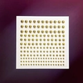 Self-adhesive round golden rhinestones for face and nails in various sizes - 165Pcs Gold Plated Round