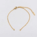 Detailed view of 2mm gold stainless steel chain with lobster clasp and extension links - 2mm Width 20+5cm Length / Gold