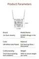 Emerald cut moissanite necklace pendant in S925 sterling silver with 18K white gold finish - Octagon Moissanite 9*11mm
