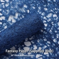 Royal blue fiber hollow wrapping paper with hollow mesh texture, 50x70cm floral paper - Royal Blue