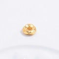 Macro di perline distanziatrici esagonali in argento S925 placcato oro per gioielli - Piccolo 4mm / Oro