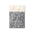 Adesivi per unghie a farfalla iridati con effetto laser per manicure modello MS 533 - MS533 Farfalla Fiore Effetto Conchiglia