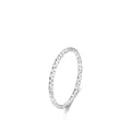 Anello scintillante in argento sterling S925 con taglio geometrico sfaccettato da donna - Taglia US 3.5 / Argento
