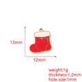 Detailed view of red and green Christmas stocking pendant with size and weight metrics - Classic Christmas Sock (8#)