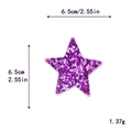 DIY purple sequin star patch for clothing decoration, 6.5cm embroidered applique sticker - Purple Star #9