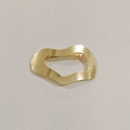 Fermaglio per capelli minimalista in metallo dorato con design ad anello ruvido - Fermaglio per Capelli ad Anello Irregolare