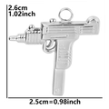 Dettaglio di ciondolo mitra argento con dimensioni di 2,6 cm di altezza e 2,5 cm di larghezza - Ciondolo Singolo (Colore Acciaio) / Argento