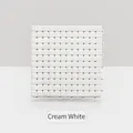 Creamy white modular TPE interlocking bathroom mat with non-slip drainage holes - 30*30cm / Natural Curve - Milk White