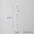Transparent acrylic snowflake and icicle pendant decoration with white ribbon hanger - Ice Prism Snowflake String A