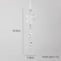 Transparent acrylic snowflake and icicle pendant decoration with white ribbon hanger - Ice Prism Snowflake String A