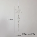 Decoración de copo de nieve y carámbano de acrílico transparente con cinta blanca - Cadena de Copo y Carámbano A