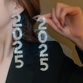 Orecchini pendenti 2025 in argento con strass e nappa lunga per stile da festa - Stile con Frange 2025 / Argento