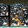 Stickers de fenêtre de Noël blancs avec flocons, rennes et texte Merry Christmas - Lot de 6 Mixte A