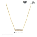 Détails du collier en argent 925 avec pendentif en zircon 5A carré et les dimensions - Argent 925 / Argent 925 plaqué or jaune