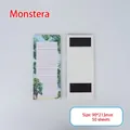 Magnetic list notepad with monstera leaf print and dual magnets on back 50 sheets - Monstera