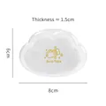 Boîte à savon nuage transparente avec couvercle et dimensions 8x6x1.5 cm - Blanc