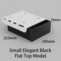 Small black under-desk hidden drawer storage box with dimensions 213mm by 185mm by 70mm - Matte Black / Flat / Small