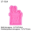 Stampo in silicone rosa con scatola regalo a fiocco per cioccolato fondente e sapone - Tipo 1-Scatola Regalo / Rosa