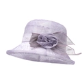 Cappello parasole pieghevole viola da donna con fiore in mesh e tessuto traspirante - M (56-58cm) / Viola
