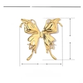 Gold stainless steel butterfly pendant specifications with dimensions and weight info - VG219 (Butterfly Shape) 3Pcs
