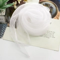 Pañuelo de gasa blanco semitransparente en forma de rosa para danza o ceremonia - Blanco