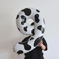 Standing number 9 balloon with black and white cow print for kids birthday party decor - Cow Pattern Style