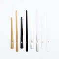 Quartz clock hand set in gold, black, silver, and white finishes for DIY clock repair - Gold