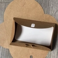 Vintage kraft paper envelope with heart-shaped buckle and white card insert - White Card 9*5CM + Envelope / Kraft Paper