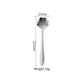 Kirschblütenlöffel aus Edelstahl in Silber mit 12,5 cm Stiel und floraler Kopfform - Silber Kosmos Löffel (Kurz)