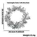 Ghirlanda natalizia argentata da 7,5 m con fiocchi di neve e filo metallico decorativo - Fiocco di Neve d'Argento / Argento