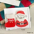 Simpatiche mollette per capelli con Babbo Natale e calza natalizia per bambini su maglia - 3-Calza di Natale Rossa (Babbo Natale & Calza)