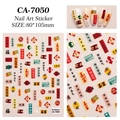 5D Relievo Japanese nail art stickers with cute 3D graffiti and Chinese characters CA-7050 - CA-7050