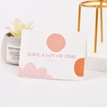 Minimalist white greeting card featuring abstract pink and orange circles for gift giving - HAVE A LOT OF TIME
