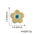 Ciondolo a fiore dorato con malocchio in smalto e dimensioni di 0,40 pollici - Stile 5-Occhio Blu Chiaro