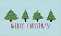Detail showing the short plush texture and Christmas tree pattern on the blue door mat - 40*60cm / Christmas Decor-Light Blue Trees