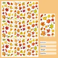 9 sheets of static cling autumn maple leaves and acorns for window decoration - Thanksgiving Maple Leaves