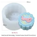 Molde de silicona de conejo lunar para pasteles con relieves de conejo y estrellas - Estilo Conejo Lunar 2 YB-71