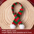 5-pack mini red and green striped knitted scarves for Christmas cupcake box decoration - Green and Red Striped Mini Scarf 5Pcs