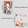Detailed size specifications for Christmas Santa and snowman static window decals - JDT-A60 (Santa/Penguin/Cat)