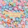 Mini macaron colorful acrylic letter R beads with side holes for DIY jewelry making - Letter R / 1 Piece