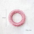 Pink glitter donut Christmas tree ornament with 14.5cm size and 23.5g weight detail - Pink Glitter Donut Ornament 14.5CM