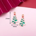 Christmas tree alloy enamel charms for DIY jewelry making in green and gold finish - Christmas Tree 31