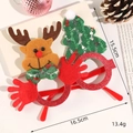 Christmas reindeer and tree decorative glasses frame with red glitter finish - Christmas Reindeer
