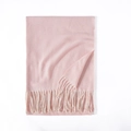 Pink herringbone scarf with fringe tassel detail, soft winter pashmina shawl for women - One Size / Light Pink