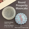Makroansicht der Fugui Mondkuchenform aus Silikon mit traditionellen Wolkenmustern - Stil: Runder Glücks-Mondkuchen-Form