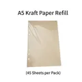A5 Kraftpapier Navulling 45 Vellen voor Ringband Notitieboek Bruine Papieren Kern - A5 Kraft Navulling 45 Vel / Kraft kleur
