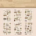 Vintage goldene wasserfeste PET Aufkleber mit inspirierenden Phrasen für Scrapbooking - Sieben Braune Wandbilder
