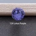 Lotus purple round zircon stone for DIY jewelry making with brilliant faceted cut finish - 6.2MM / Lotus Pink Purple (12#)
