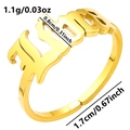 Adjustable golden stainless steel ring featuring gothic 1999 year number design - Libra / Gold