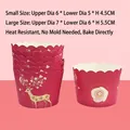 50 pirottini natalizi rossi per muffin con renne in dimensioni piccole e grandi - Renna Rossa / Piccolo (50 pezzi)